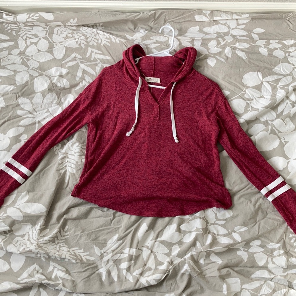 red hooded sweatshirt (Hollister)